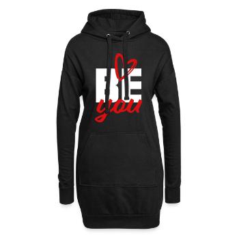 Soyez vous-même - Confiance en soi, courage, donner de la force - Sweat-shirt à capuche long Femme - noir - Devant
