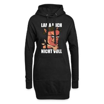 Lama mich nicht voll Lama Spruch Alpaka Sprüche - Hoodie-Kleid - Schwarz - Vorne