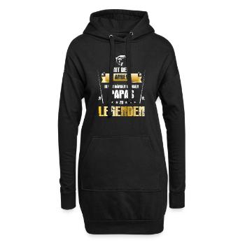 Angeln! Fischen! lustig! Papa! - Hoodie-Kleid - Schwarz - Vorne