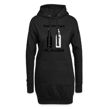 Papa complet - Flaschenkind - Sweat-shirt à capuche long Femme - noir - Devant