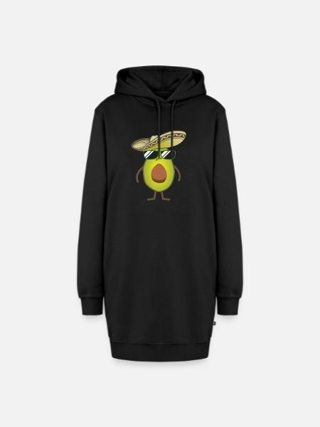Cool Avocado - Hoodie-Kleid - Schwarz