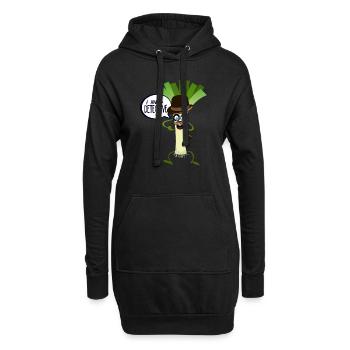 Zitat Humor Lauch Detektiv Pfeife hat mich - Hoodie-Kleid - Schwarz - Vorne