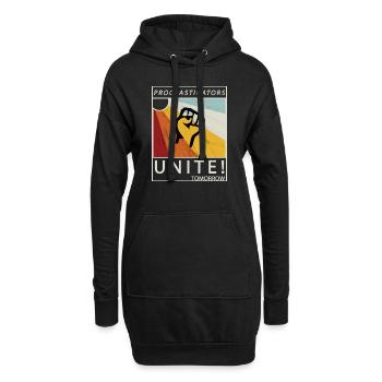 Procrastinators Unite Tomorrow Faul sein Geschenk - Hoodie-Kleid - Schwarz - Vorne