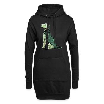 Airedale Terrier - Hoodie-Kleid - Schwarz - Vorne