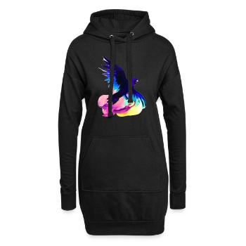 Budgerigar cockatiel oiseau propriétaire oiseau - Sweat-shirt à capuche long Femme - noir - Devant