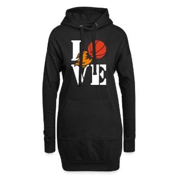 Amateur de basketball - Sweat-shirt à capuche long Femme - noir - Devant