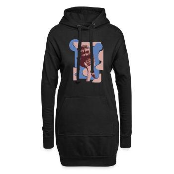 Wildtiere - Hoodie-Kleid - Schwarz - Vorne