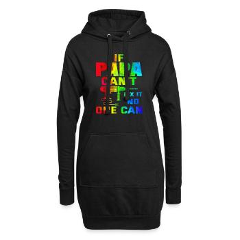 Opa, Oma, Opa, Oma, Papa, Mama, - Hoodie-Kleid - Schwarz - Vorne
