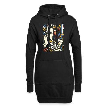 Cooles Techniker Kunst Geschenk - Hoodie-Kleid - Schwarz - Vorne