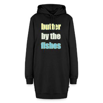 Butterfische - Hoodie-Kleid - Schwarz - Vorne