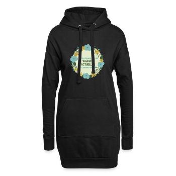 Aktuelle Werte und Handtücher - Hoodie-Kleid - Schwarz - Vorne