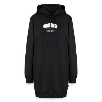 Abschlussfeier 2024 Abiturfeier - Hoodie-Kleid - Schwarz - Vorne - AI Model Female 172 light (172cm)