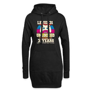Original 1993 31 ans Niveau 31 Débloquer - Sweat-shirt à capuche long Femme - noir - Devant