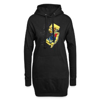 New Jersey (États-Unis) | Drapeau réel | Flag Map Script - Sweat-shirt à capuche long Femme - noir - Devant