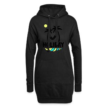 palms relax holiday - Hoodie-Kleid - Schwarz - Vorne