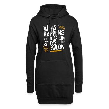 Salon-Geheimnisse bleiben im Salon - Hoodie-Kleid - Schwarz - Vorne