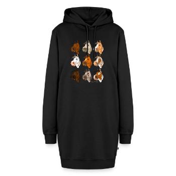 Pferdesammlung "Rascals", die 9! - Hoodie-Kleid - Schwarz - Vorne