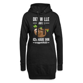 Der Wille War Da Ich Habe Ihn Weggeschickt - Hoodie-Kleid - Schwarz - Vorne