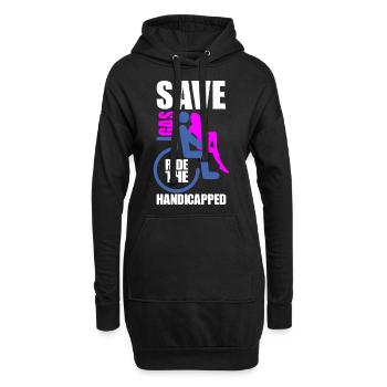 Behindert Humor Lustig - Hoodie-Kleid - Schwarz - Vorne