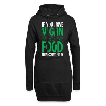Si vous voulez végétarien-légume-amoureux-graphique de la - Sweat-shirt à capuche long Femme - noir - Devant