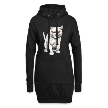 Bad Cat - Hoodie-Kleid - Schwarz - Vorne