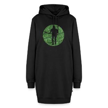 Feldhockey Hockeysport "Kunstrasen Hockeyspieler" - Hoodie-Kleid - Schwarz - Vorne