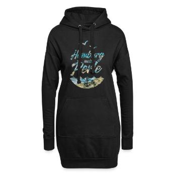 HAMBURG PERLE MOIN - Hoodie-Kleid - Schwarz - Vorne
