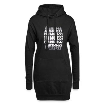Oubliez princesse je veux être une fille scientifique - Sweat-shirt à capuche long Femme - noir - Devant