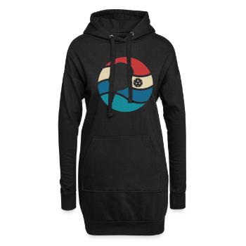 Vintage Pickleball Sports Paddle Lover Sunset - Sweat-shirt à capuche long Femme - noir - Devant
