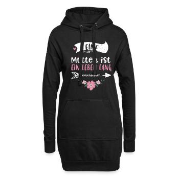 Eine Mutter ist ein Leben lang u... - Hoodie-Kleid - Schwarz - Vorne