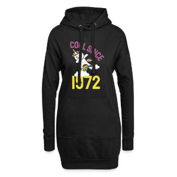 Cool depuis 1972 Dabbing chat 50ème anniversaire - Sweat-shirt à capuche long Femme - noir - Devant