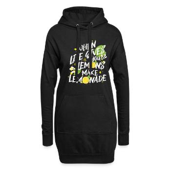 When Life gives you Lemons make Lemonade. Geschenk - Hoodie-Kleid - Schwarz - Vorne
