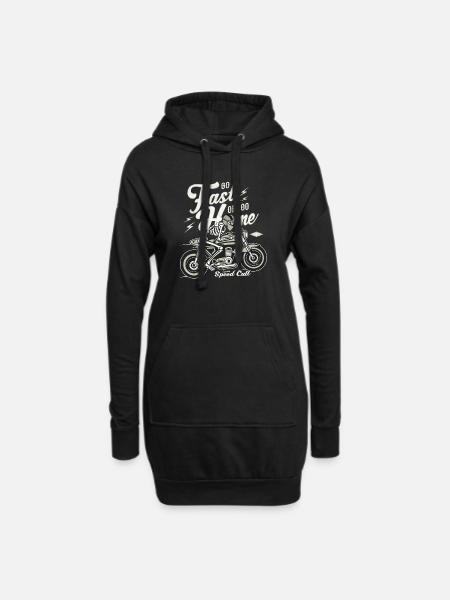 Go Fast Or Go Home - Hoodie-Kleid - Schwarz