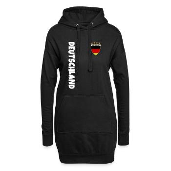 Fußball Deutschland EM 2024 Meister - Hoodie-Kleid - Schwarz - Vorne