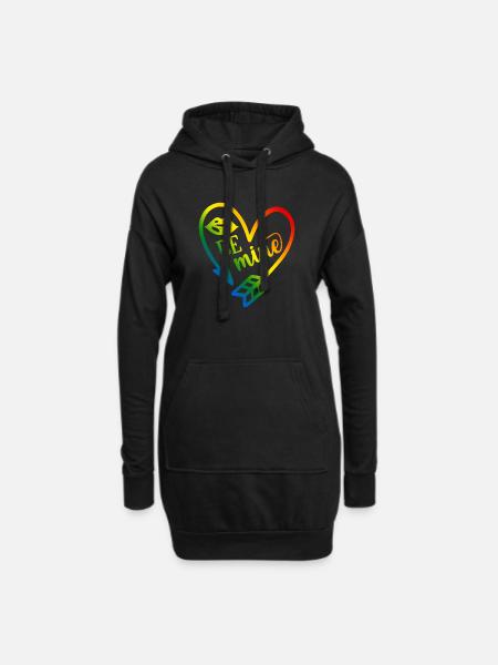 Valentinstag T-Shirt be mine Valentinstag - Hoodie-Kleid - Schwarz