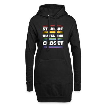 Pride Month - Straight Outta The Closet - Hoodie Dress - black - Front