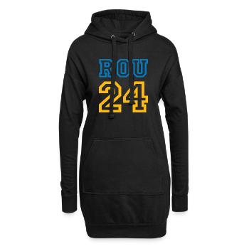 Romania Rumänien - Hoodie-Kleid - Schwarz - Vorne