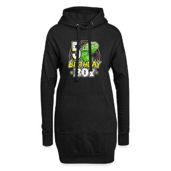 Dino Junge zum 5. Geburtstag - Hoodie-Kleid - Schwarz - Vorne