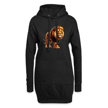 Lion - Sweat-shirt à capuche long Femme - noir - Devant