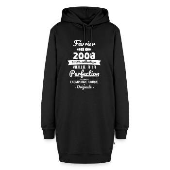 20-jähriges Jubiläum – Februar 2008 Original - Hoodie-Kleid - Schwarz - Vorne