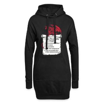 5 Anzeichen, dass ich wahrscheinlich ein Drachenliebhaber bin - Hoodie-Kleid - Schwarz - Vorne