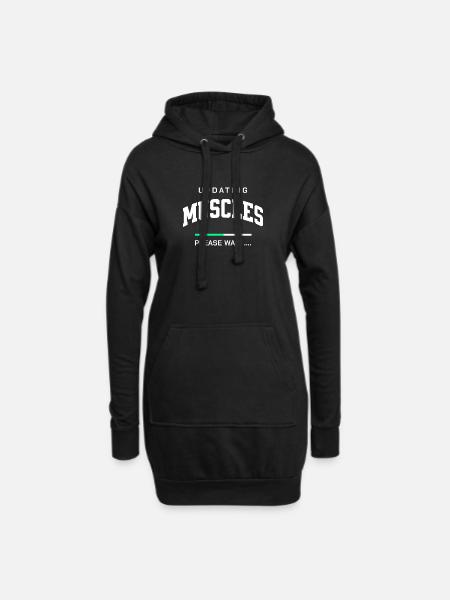 Mise à jour - Sweat-shirt à capuche long Femme - noir