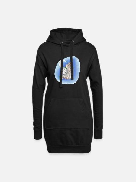 04. Erinnererseele - Hoodie-Kleid - Schwarz
