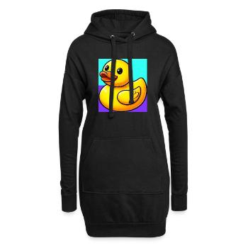 Caneton Canard Canard Canard - Sweat-shirt à capuche long Femme - noir - Devant