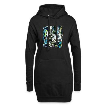 The Midnight Plastic Zone - Hoodie-Kleid - Schwarz - Vorne