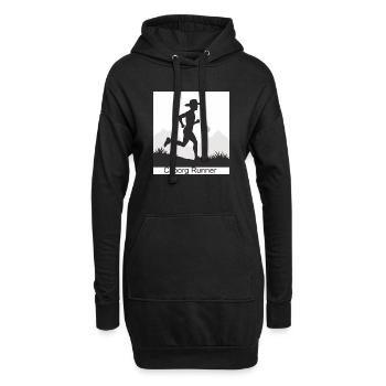 Cyborg Runner - Hoodie-Kleid - Schwarz - Vorne