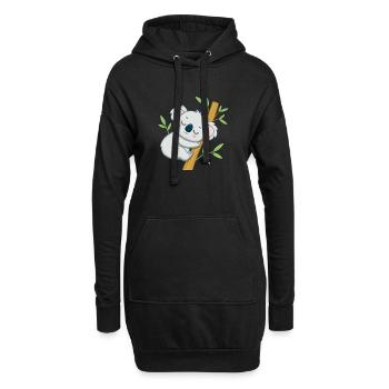 Koala dormeur sur branche - Sweat-shirt à capuche long Femme - noir - Devant