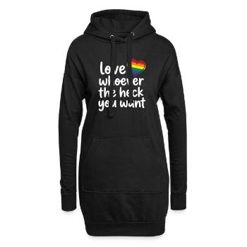LGBTQ-Pride-Monat – Liebe, wen immer du willst - Hoodie-Kleid - Schwarz - Vorne