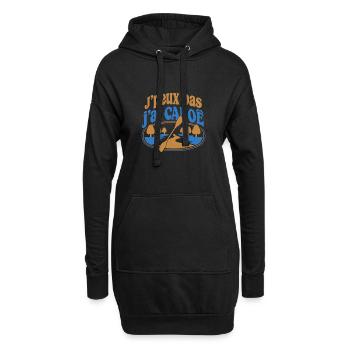 J’peux pas j’ai Canoë - Sweat-shirt à capuche long Femme - noir - Devant