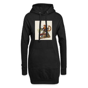 Waffe des Mathematikunterrichts - Hoodie-Kleid - Schwarz - Vorne